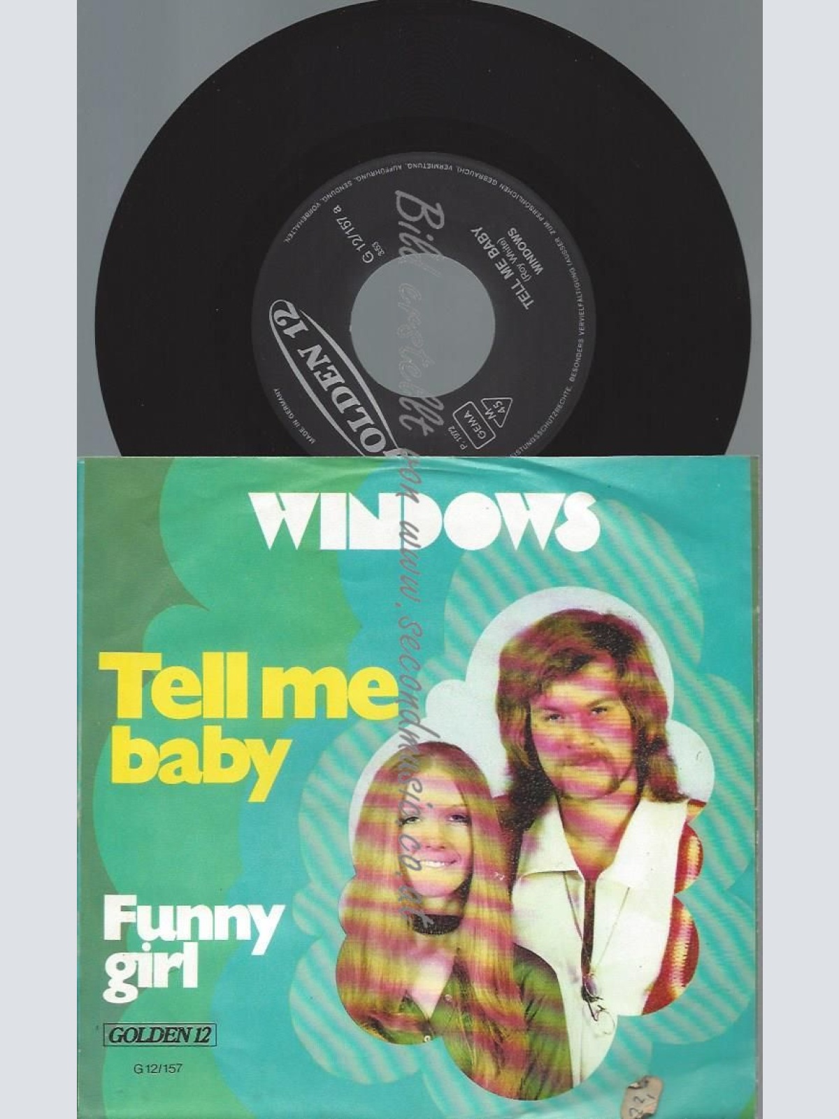 7"    Windows   Tell Me Baby (( GOLDEN