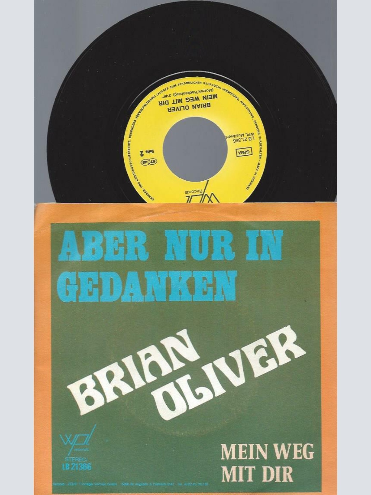 7" Brian Oliver – Aber Nur In Gedanken