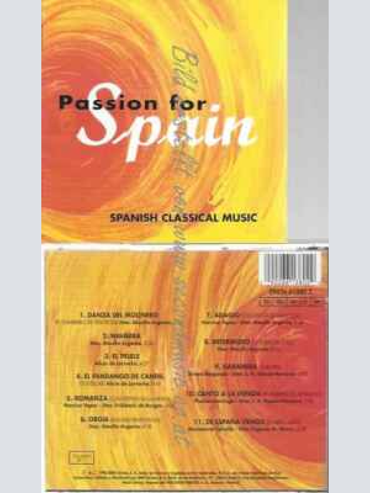 CD--VARIOUS--PASSION FOR SPAIN SPANISH CLASSICAL MUSIC