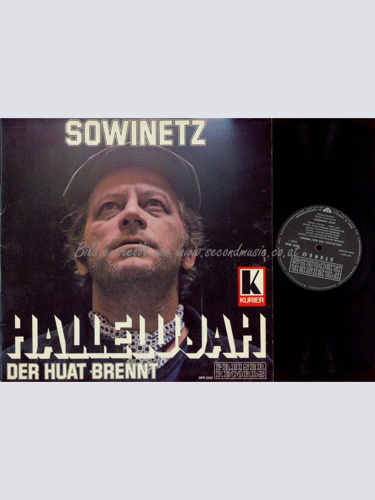 LP--KURT SOWINETZ HALLELUJAH DER HUAT BRENNT