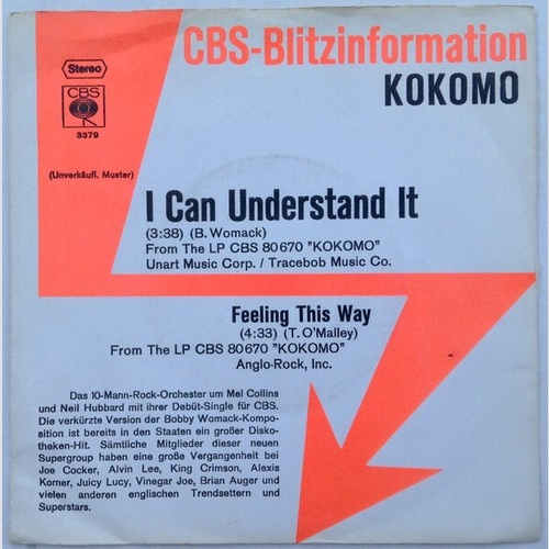 7", Single, Promo Kokomo - I Can Understand It / Feeling This Way