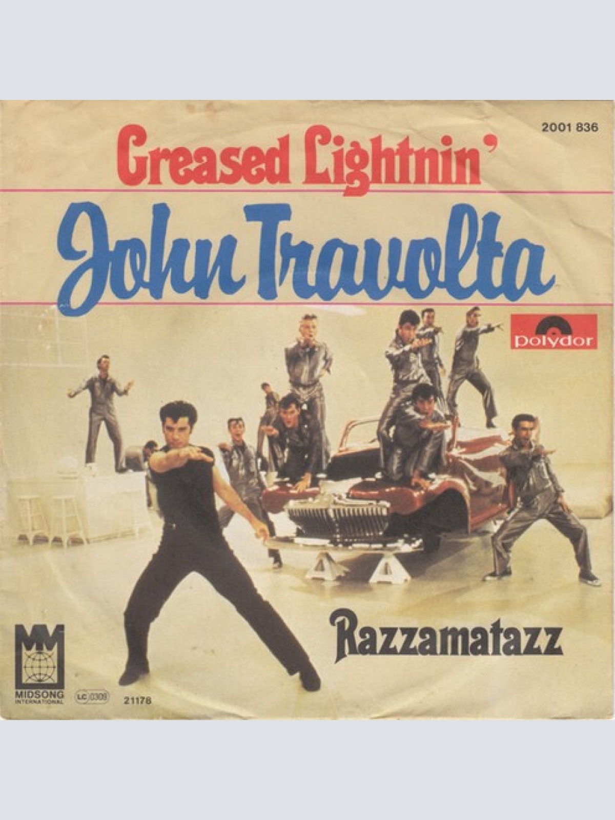 7", Single John Travolta - Greased Lightnin'