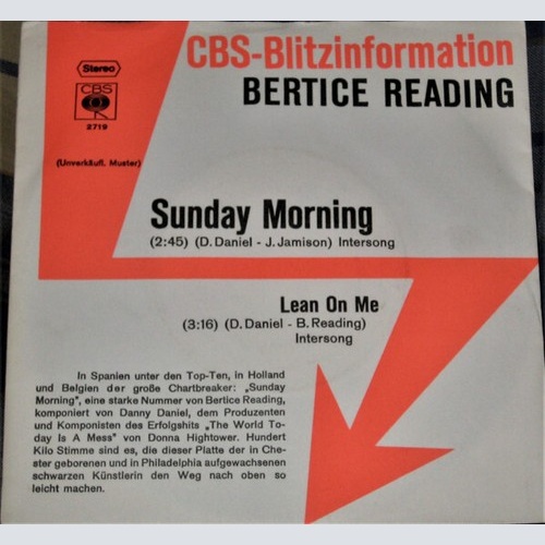 7", Promo Bertice Reading - Sunday Morning