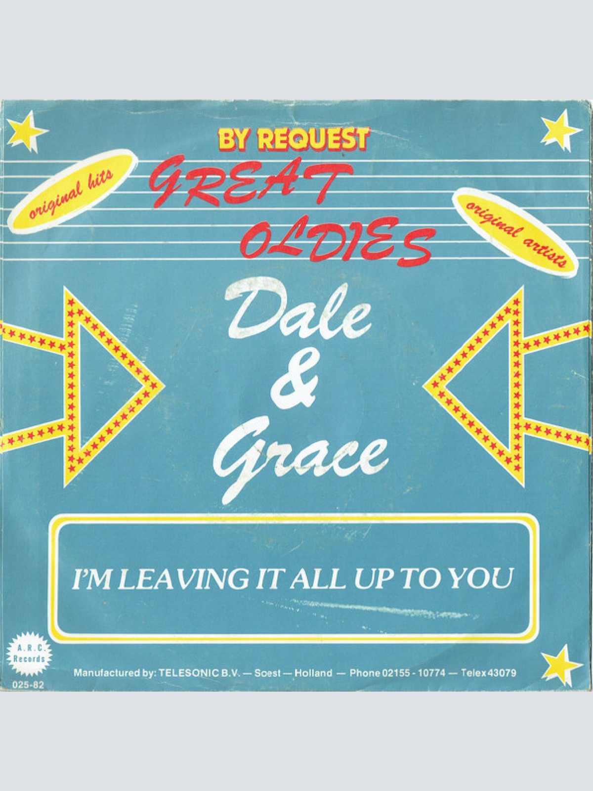 7" Dale & Grace / The Chiffons - I'm Leaving It All Up To You / He's So Fine