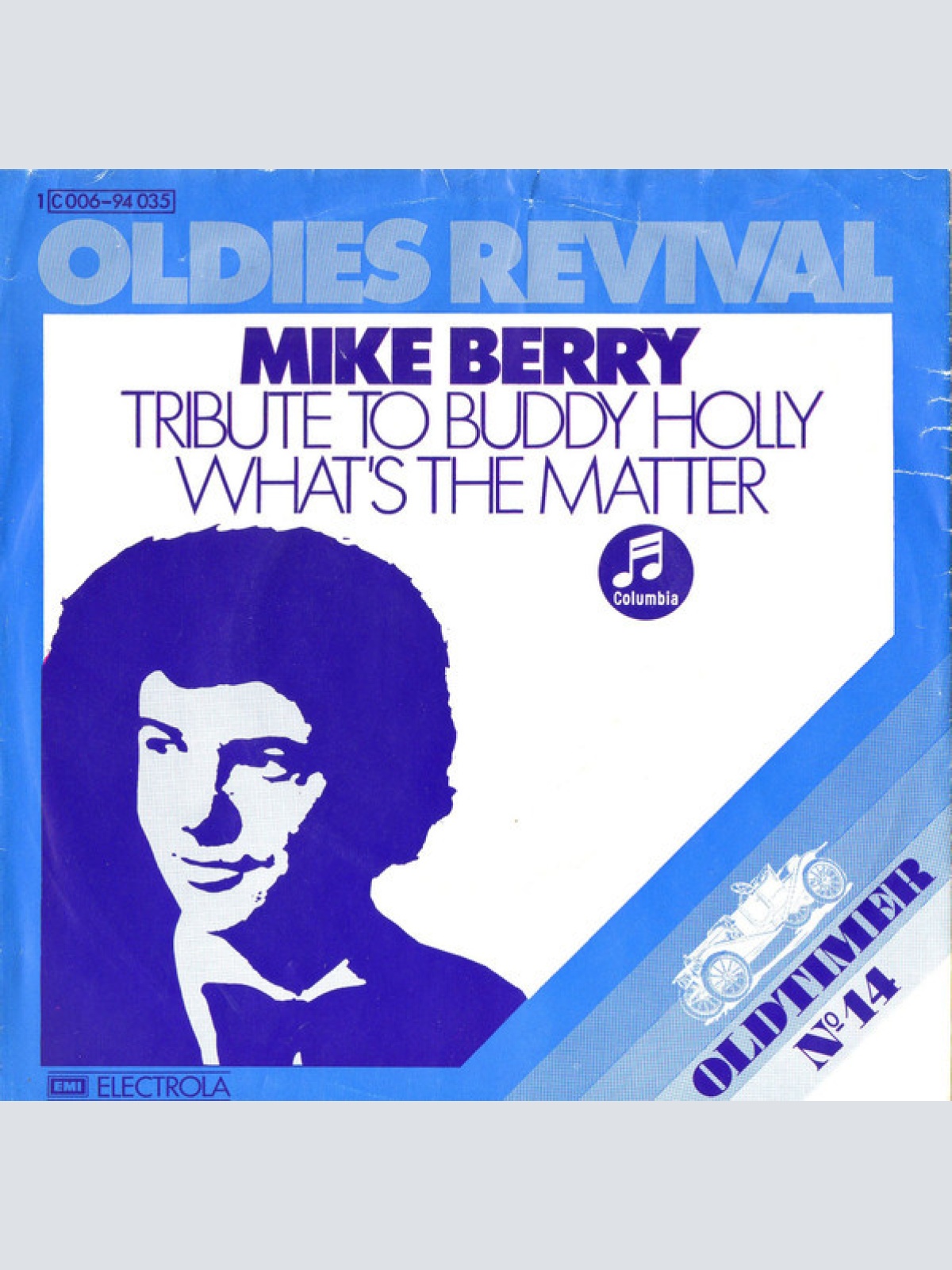 7", Single, Mono, RE Mike Berry With The Outlaws (3) - Tribute To Buddy Holly