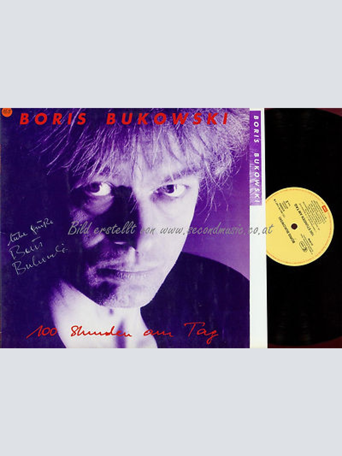 LP--BORIS BUKOWSKI --100 STUNDEN AM TAG  // MIT AUTOGRAMM