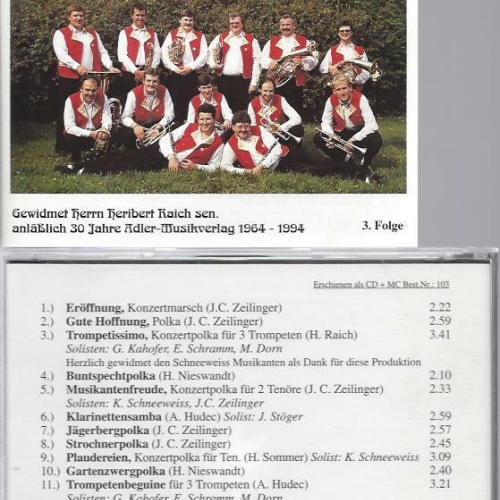 CD -Schneeweiss Musikanten 3 Folge