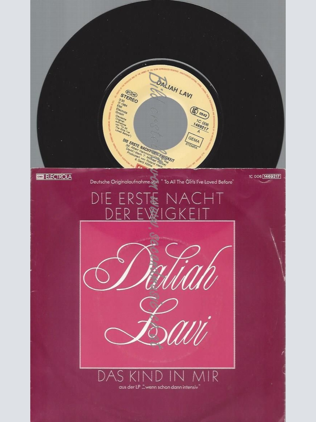 7"   Daliah Lavi  Die Erste Nacht Der Ewigkeit