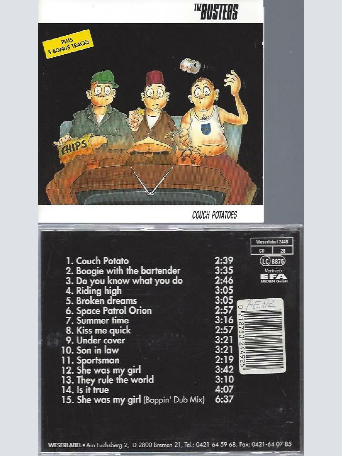 CD-- THE BUSTERS COUCH POTATOES