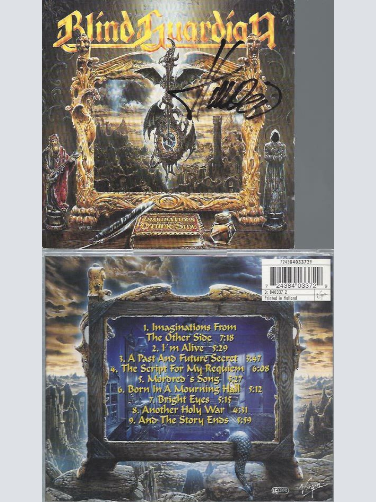 CD-  Blind Guardian ‎– Imaginations From The Other Side  // Signed
