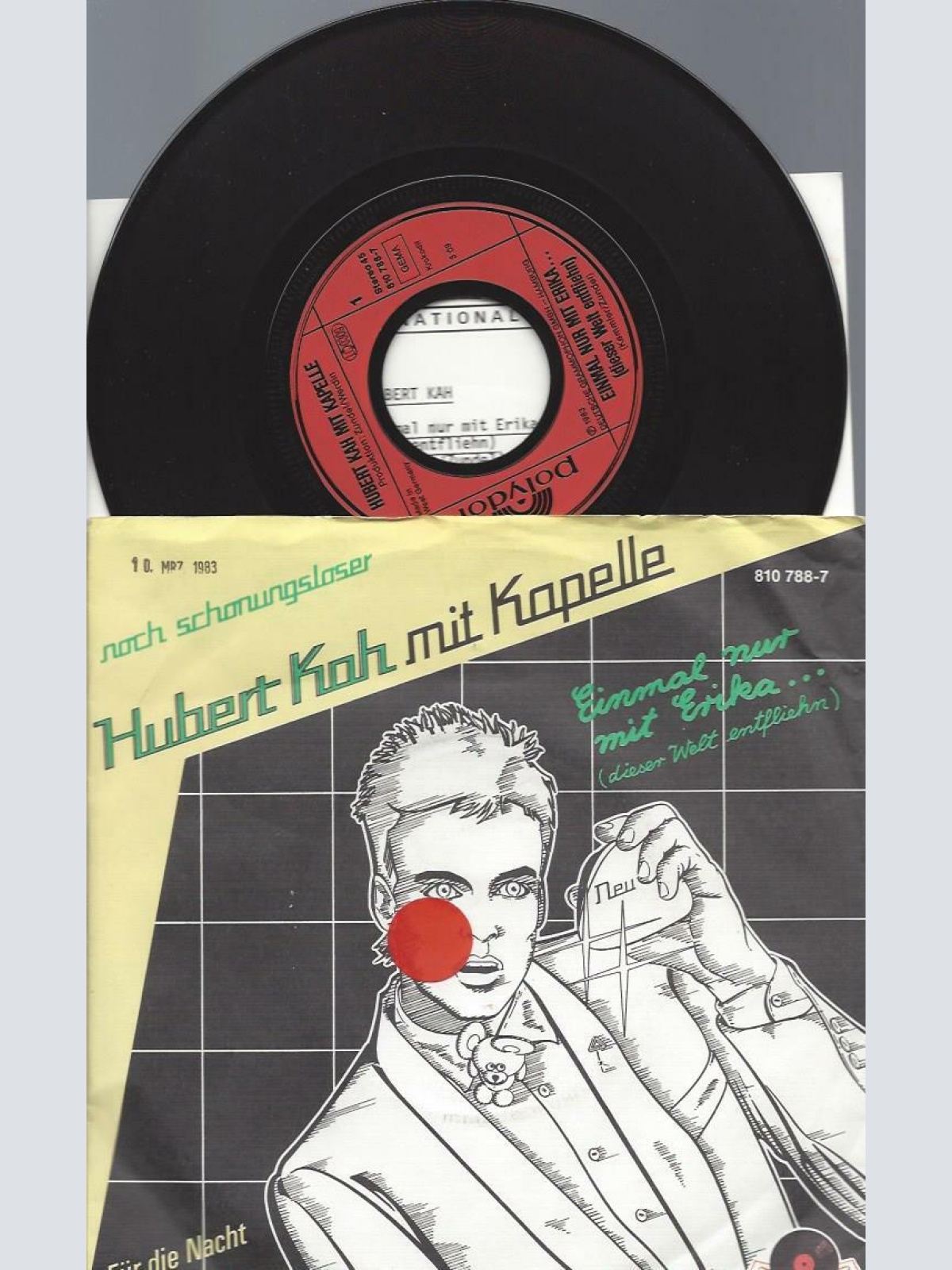 7" Hubert Kah Mit Kapelle – Einmal Nur Mit Erika + Info