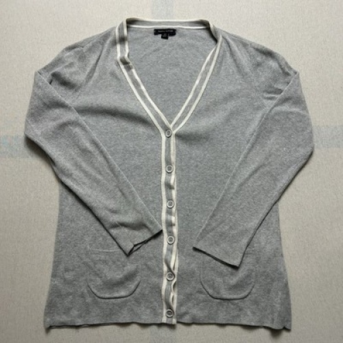 Tommy Hilfiger Strickjacke Knöpfe Pullover Grau Damen Größe S Maße siehe Fotos