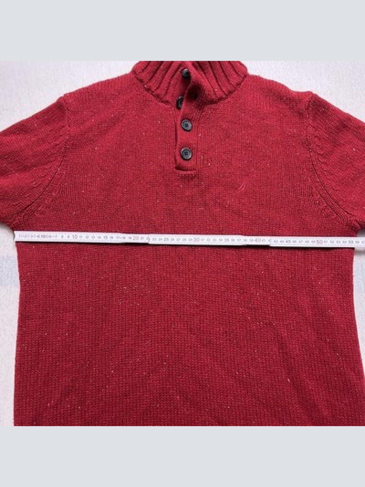 Nautica Vintage Y2K Pullover mit Wolle Rot Herren Größe L Maße siehe Fotos
