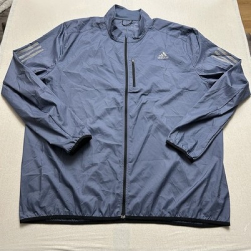 Adidas Running Windbreaker Jacke dünn Blau Herren Größe 2XL Maße siehe Fotos
