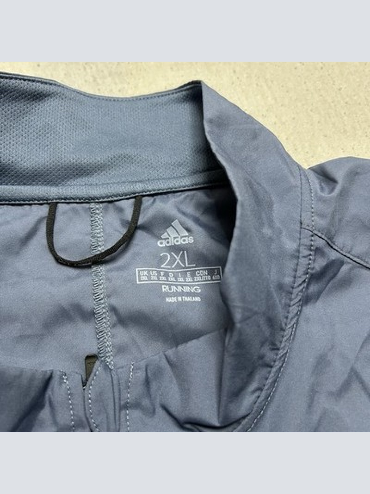 Adidas Running Windbreaker Jacke dünn Blau Herren Größe 2XL Maße siehe Fotos