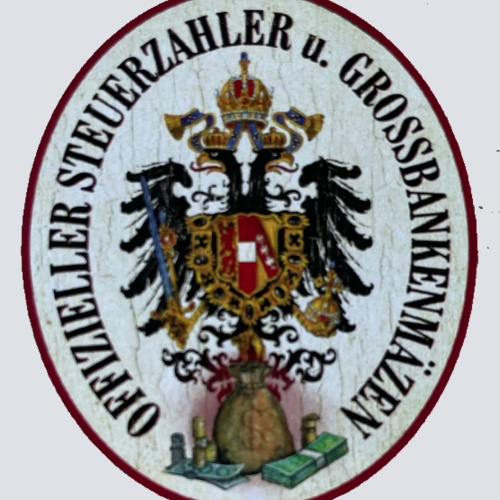 Nostalgie Holzschild Offizieller Steuerzahler & Großbankenmäzen Schild