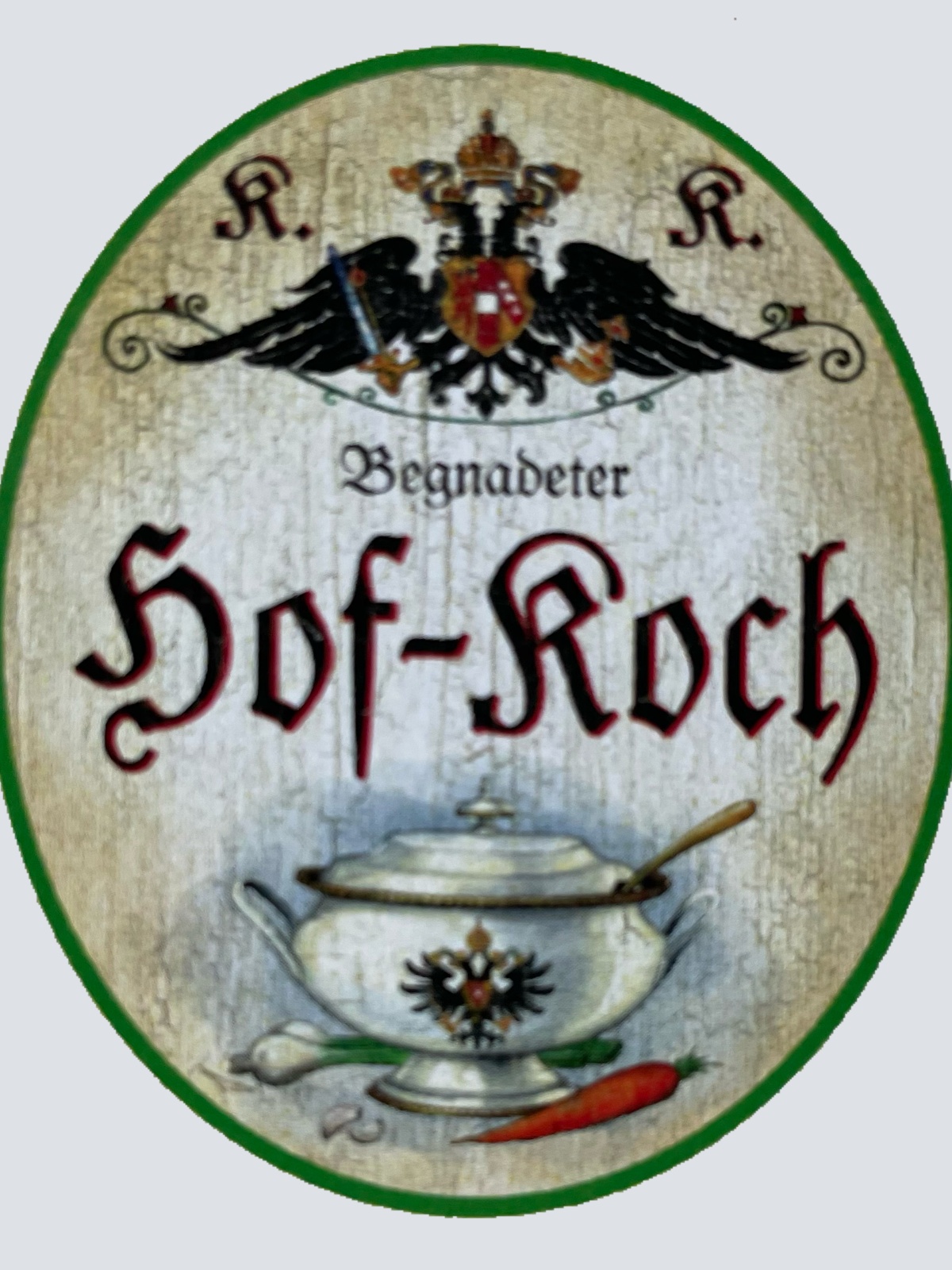 KuK Nostalgie Holzschild Begnadeter Hof-Koch Kochen Küche Restaurant Schild