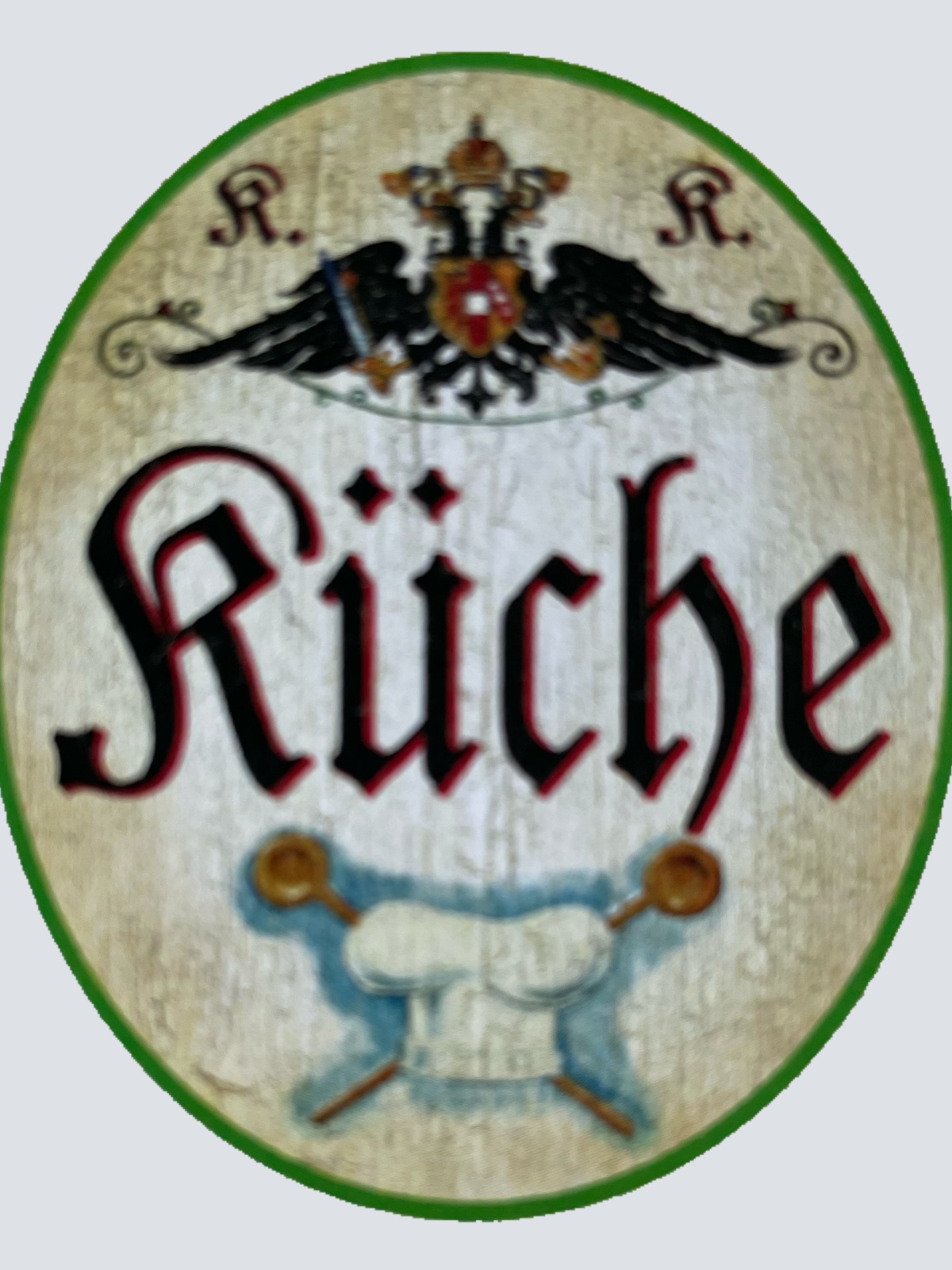 KuK Nostalgie Holzschild Küche Kochen Koch Essen Restaurant Wohnung Schild