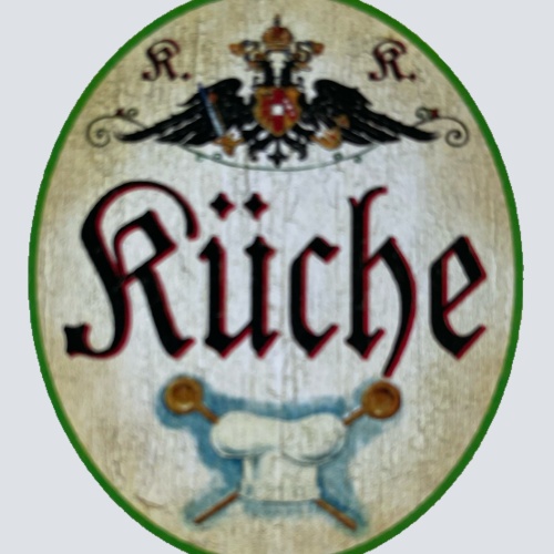 KuK Nostalgie Holzschild Küche Kochen Koch Essen Restaurant Wohnung Schild