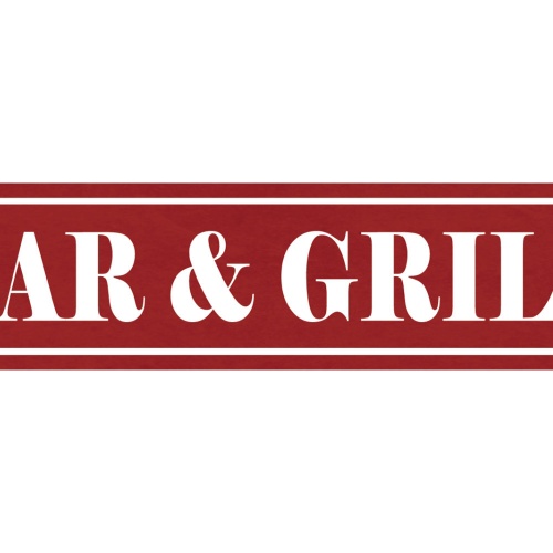 Schild Bar & Grill BBQ Grillen Grill Griller Alkohol Bier 46 x 10 Blech od. Holz