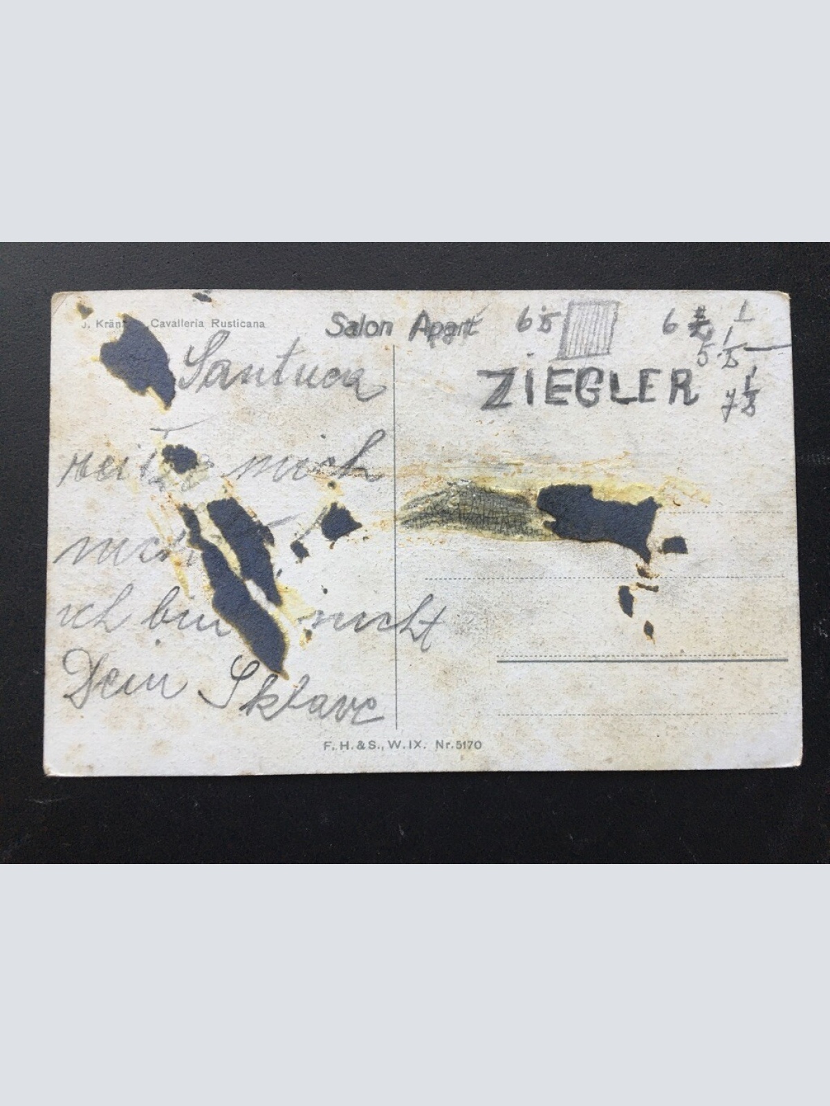 Cavalleria Rusticana/Sizilian. Bauernehre (J.Kränz) - Künstlerkarte 400226 TH