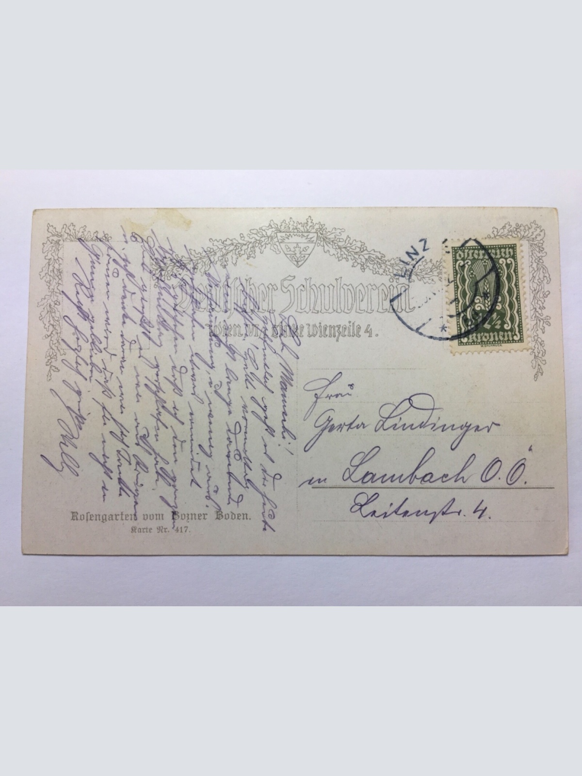 Deutscher Schulverein - Rosengarten vom Bozner Boden 30016 TH