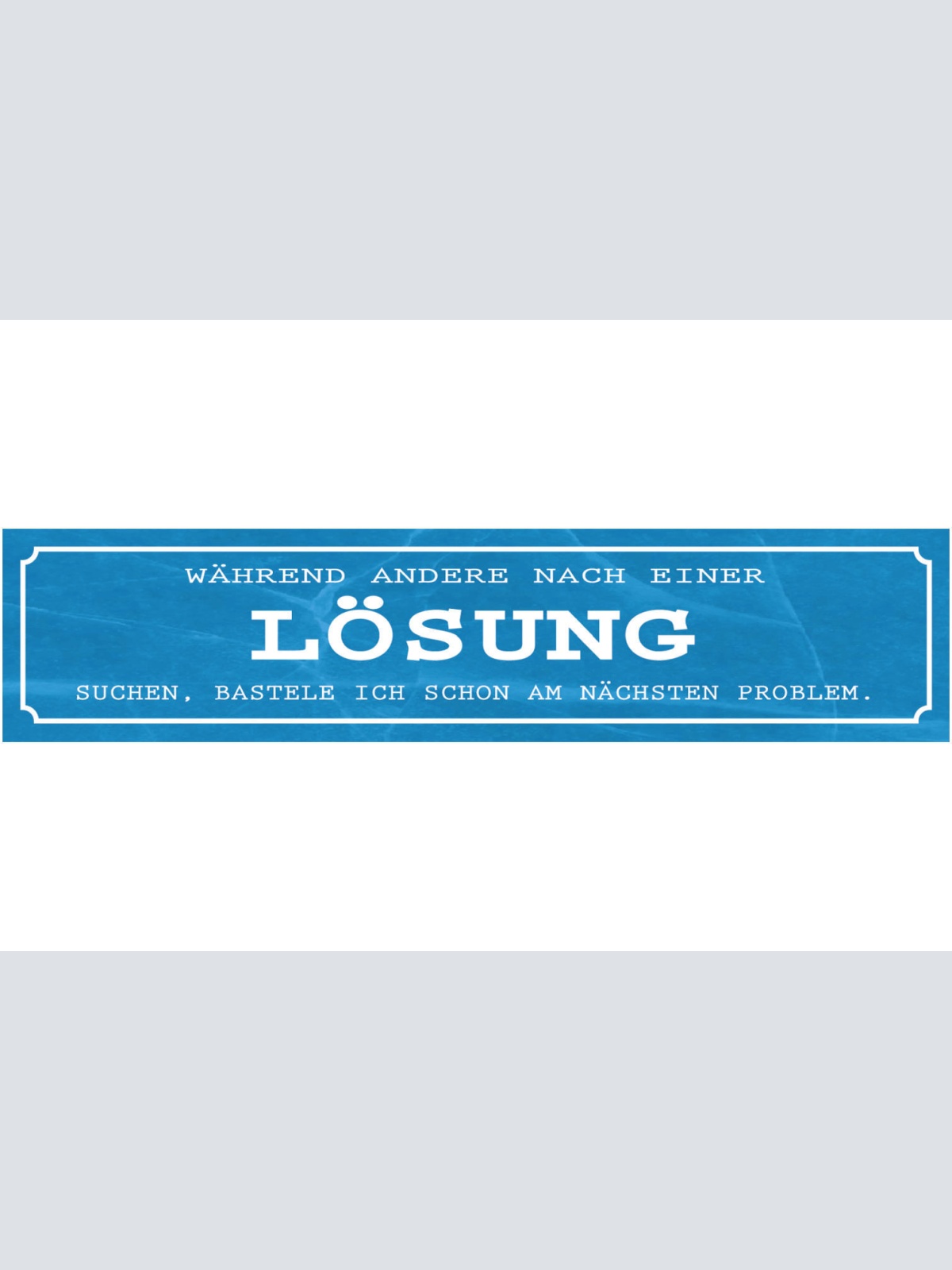 Schild Lösung Suchen Problem Basteln Anders Problematisch 46 x 10 Blech od.Holz