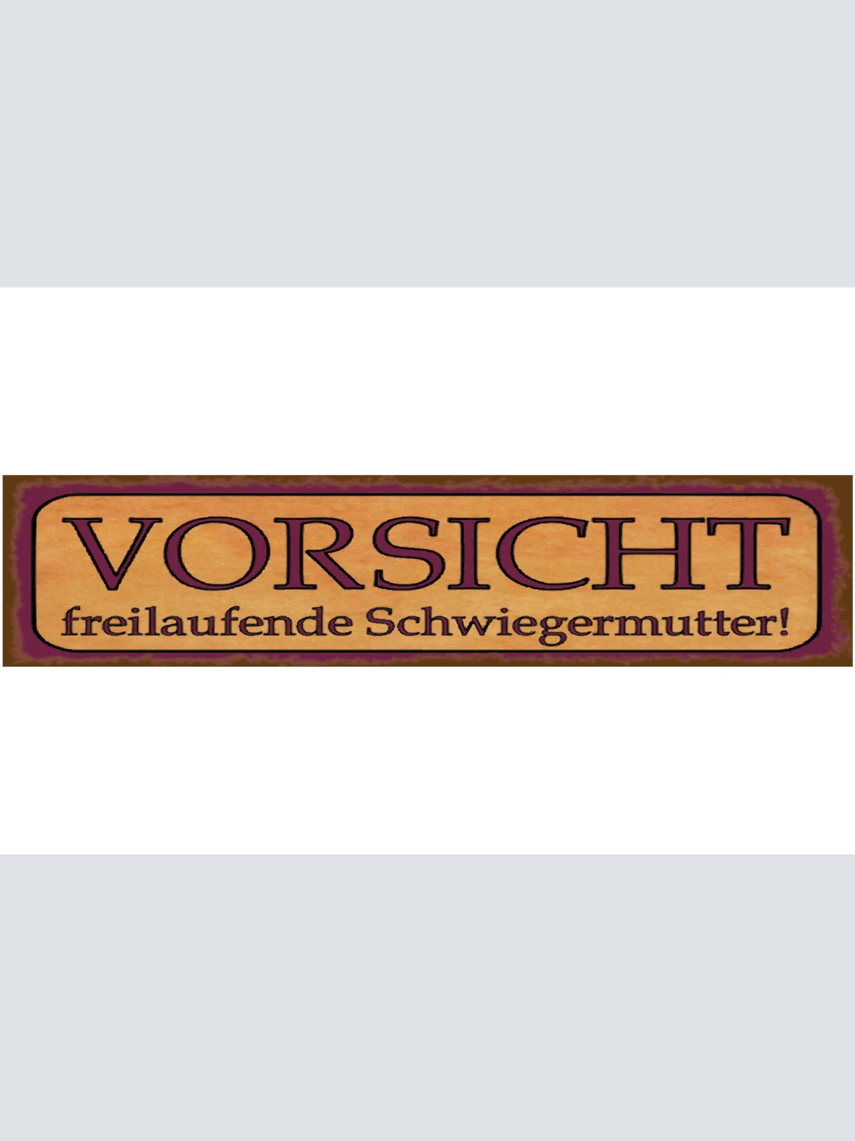 Schild Vorsicht Schwiegermutter Mama Ehe Beziehung Liebe 46 x 10 Blech od. Holz