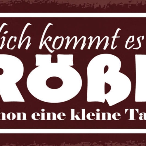 Schild Natürlich Kommt Es Auf Die Größe An Wer Will Schon Kleine Tasse Kaffee