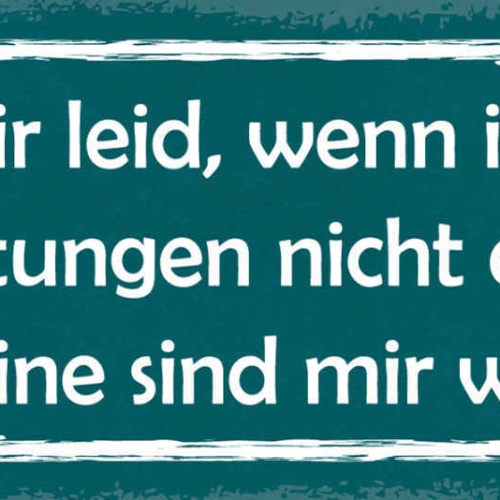 Schild Es Tut Mir Leid Wenn Ich Deine Erwartungen Nicht Erfülle Meine Wichtiger