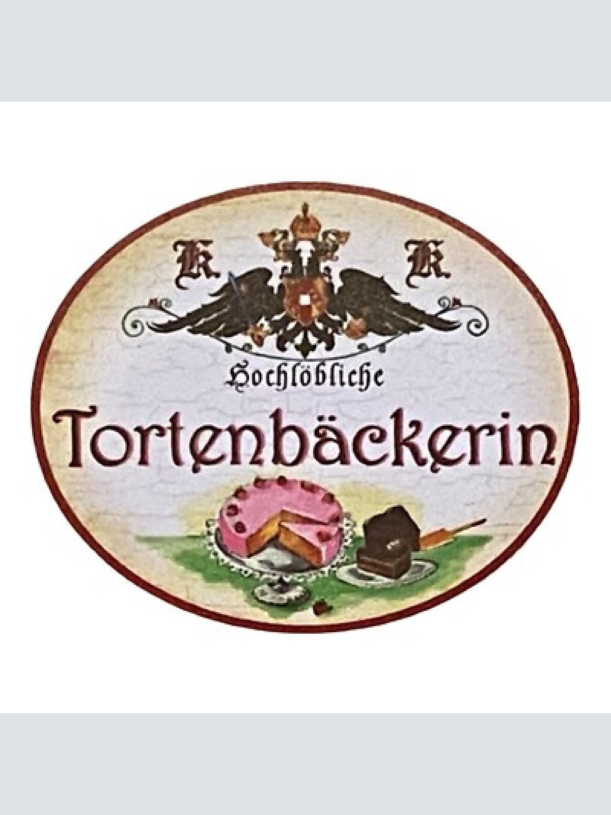 Kuk nostalgie holzschild tortenbäckerin tortenbäcker