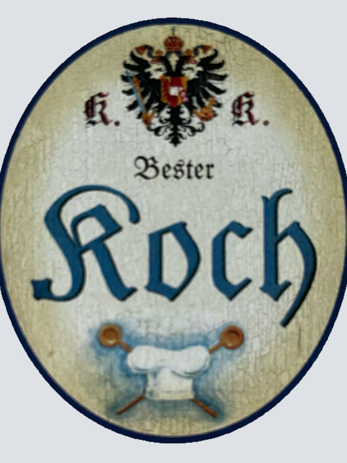 KuK Nostalgie Holzschild Bester Koch Kochen Küche Restaurant Essen Schild