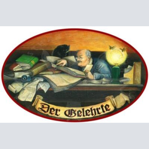 Kuk nostalgie holzschild der gelehrte