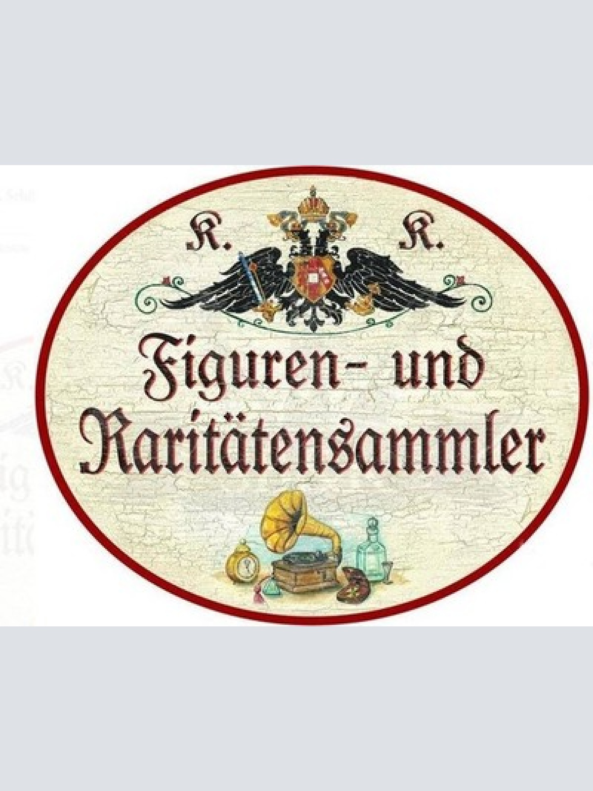 Kuk nostalgie holzschild figuren und raritätensammler