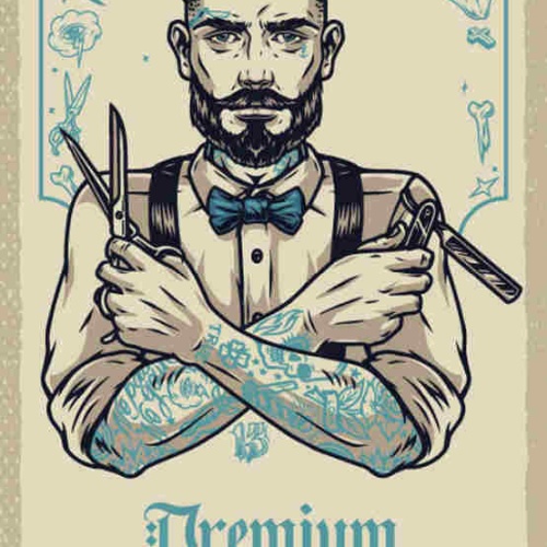 Schild Premium Quality Barbershop Friseur Laden Frisör 27x10 Blech od.Holz