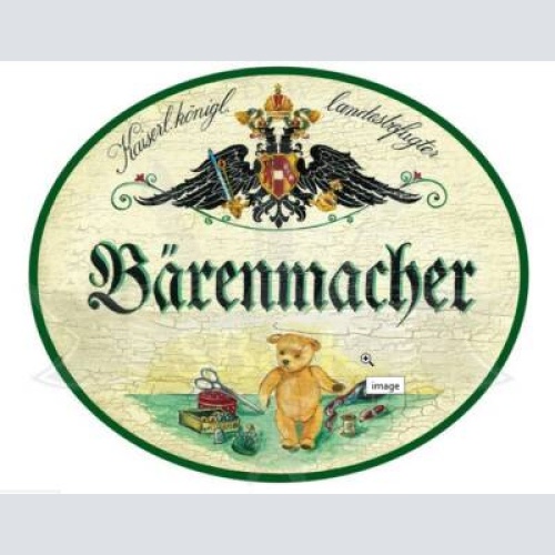 Kuk nostalgie holzschild bärenmacher