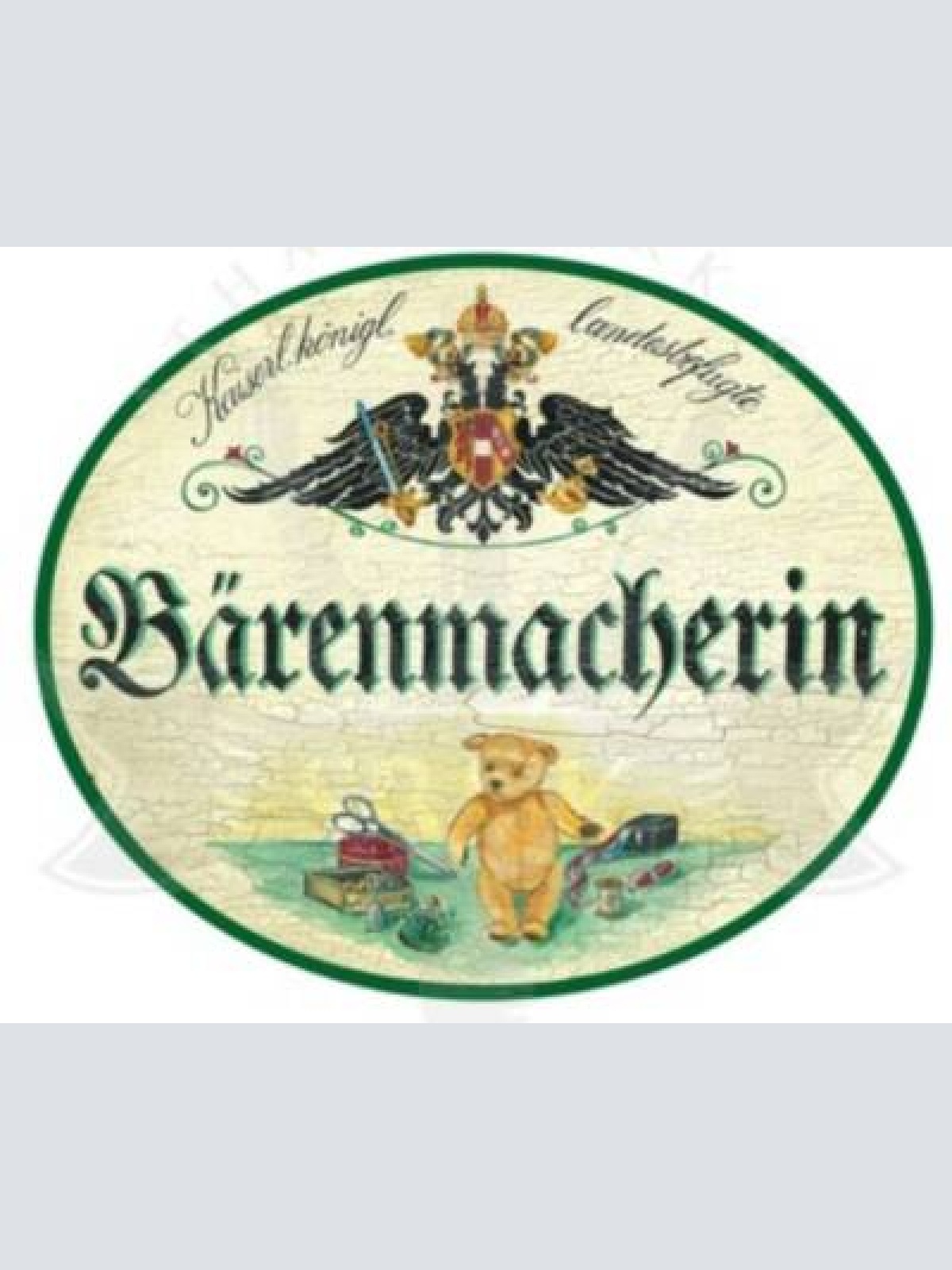 Kuk nostalgie holzschild bärenmacherin