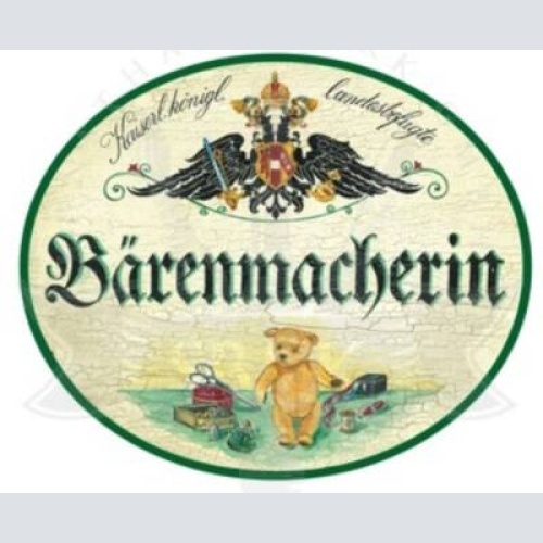 Kuk nostalgie holzschild bärenmacherin
