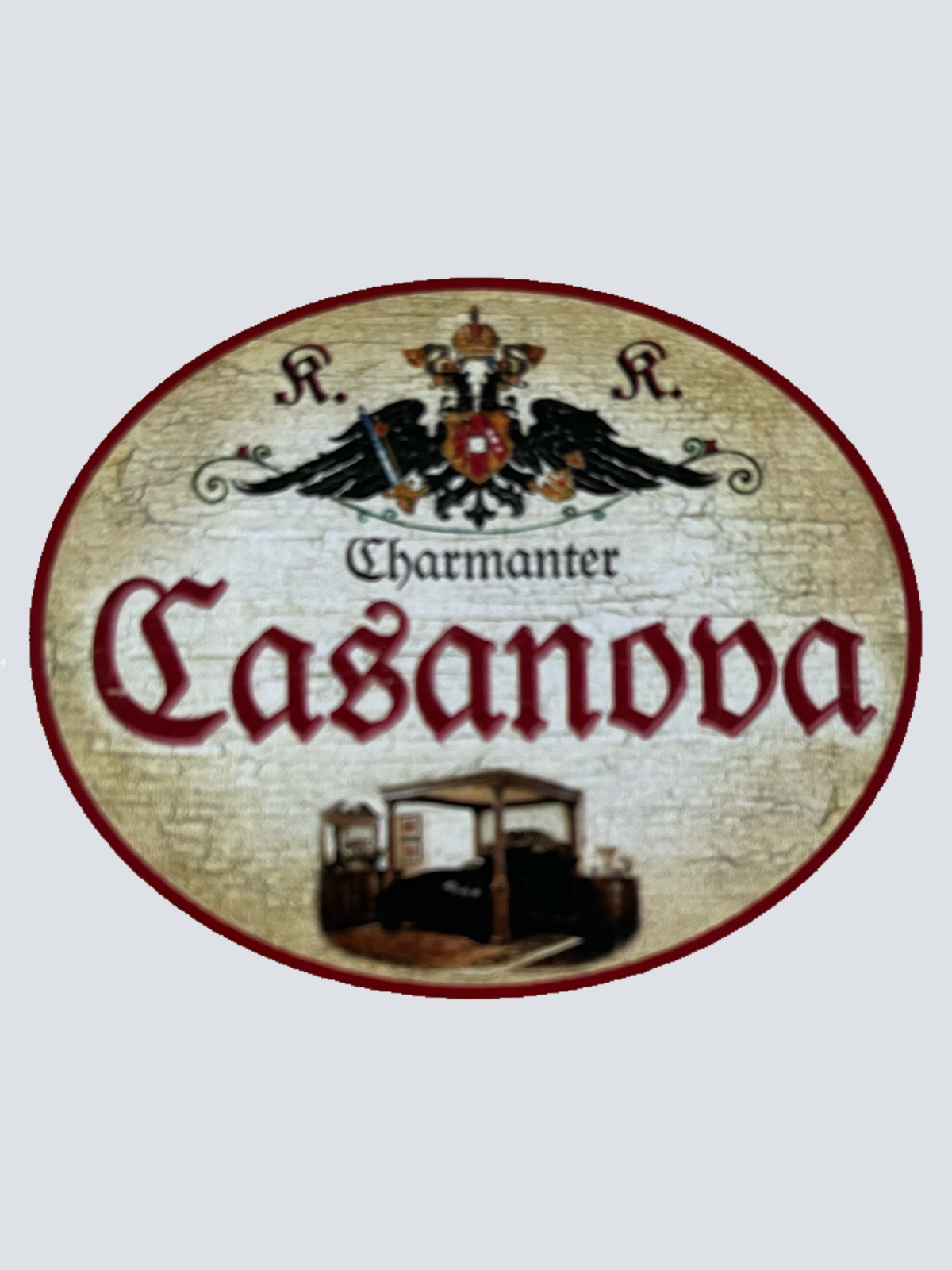 KuK Nostalgie Holzschild Charmanter Casanova Frauenheld Aufreißer Gigolo Schild