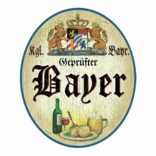 Nostalgie Holzschild Kgl. Bay. geprüfter Bayer Bayern Schild