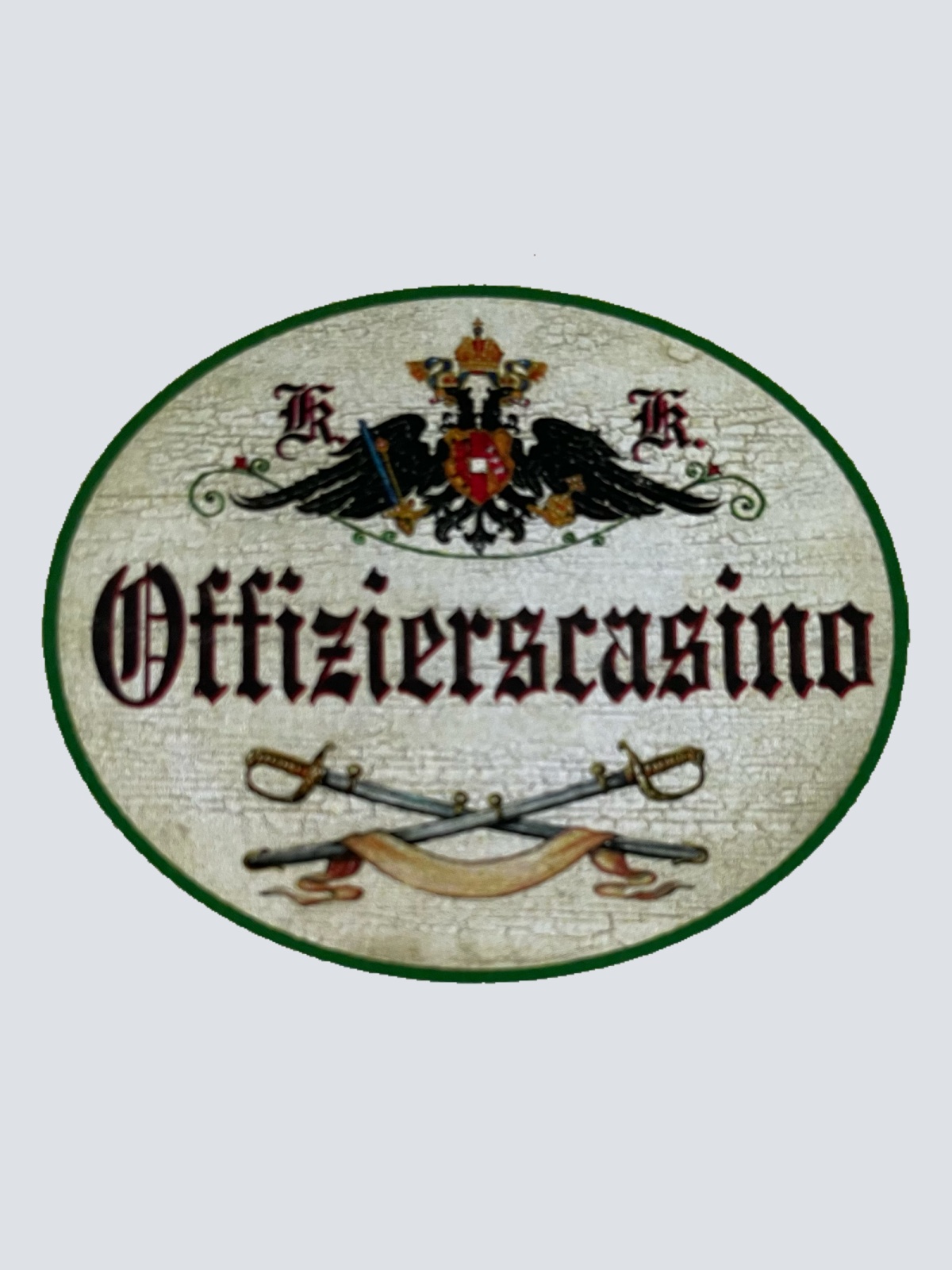 KuK Nostalgie Holzschild Offizierscasino Bundeswehr Bundesheer Militär Schild