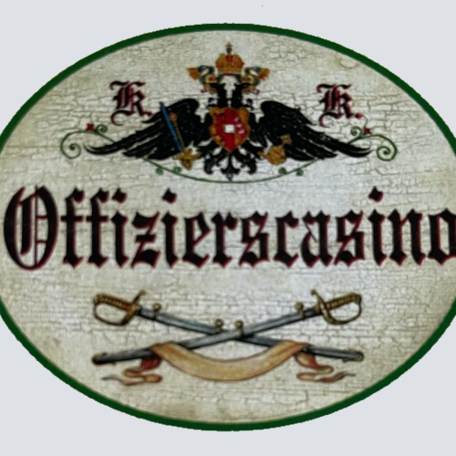 KuK Nostalgie Holzschild Offizierscasino Bundeswehr Bundesheer Militär Schild