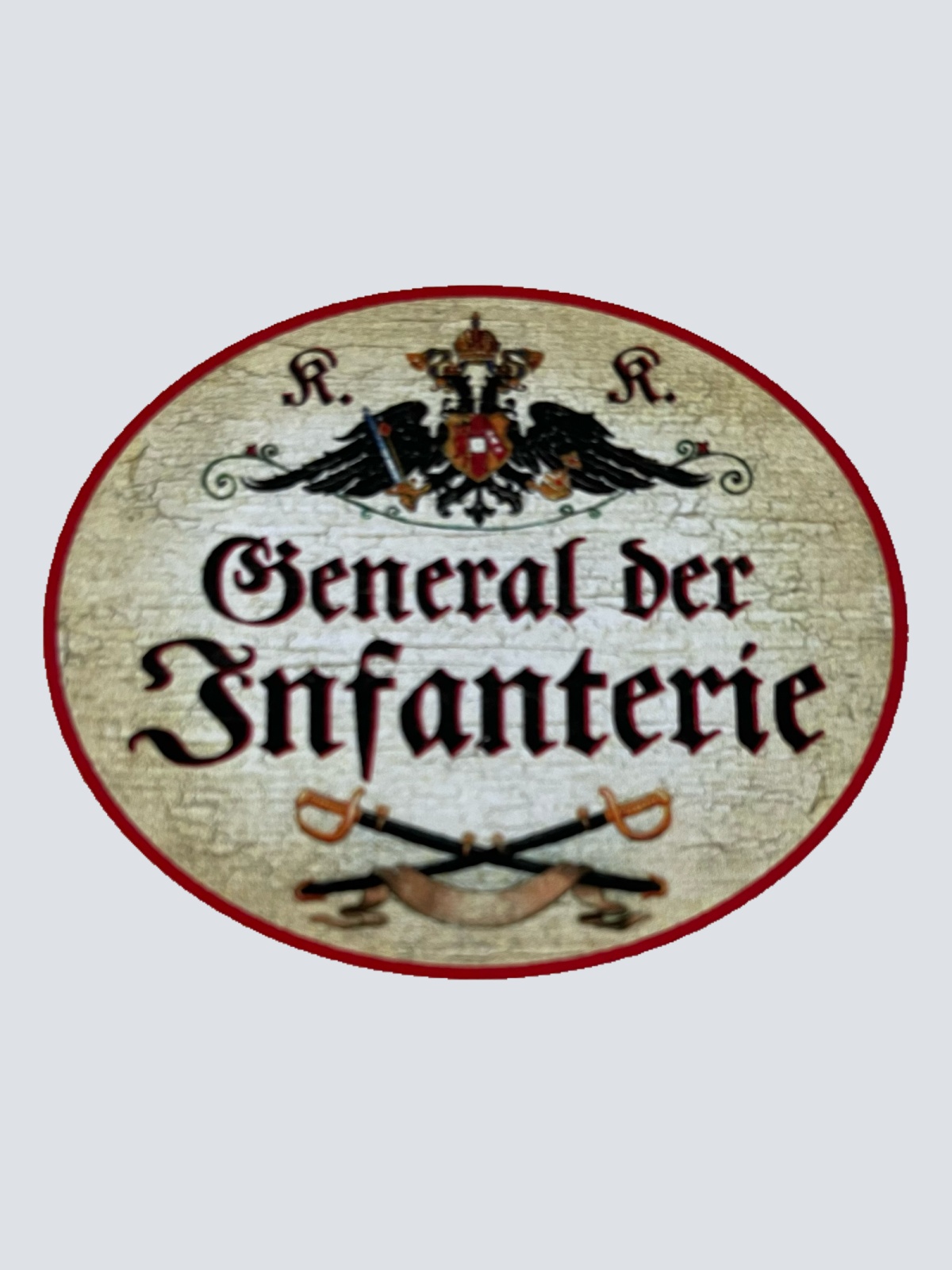 KuK Nostalgie Holzschild General Der Infanterie Militär Bundeswehr Schild