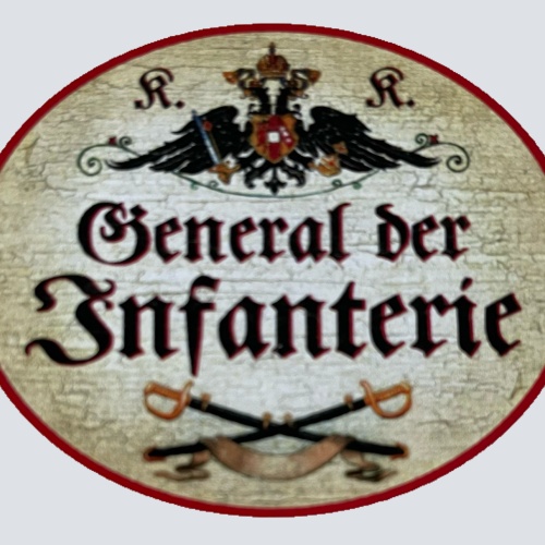 KuK Nostalgie Holzschild General Der Infanterie Militär Bundeswehr Schild