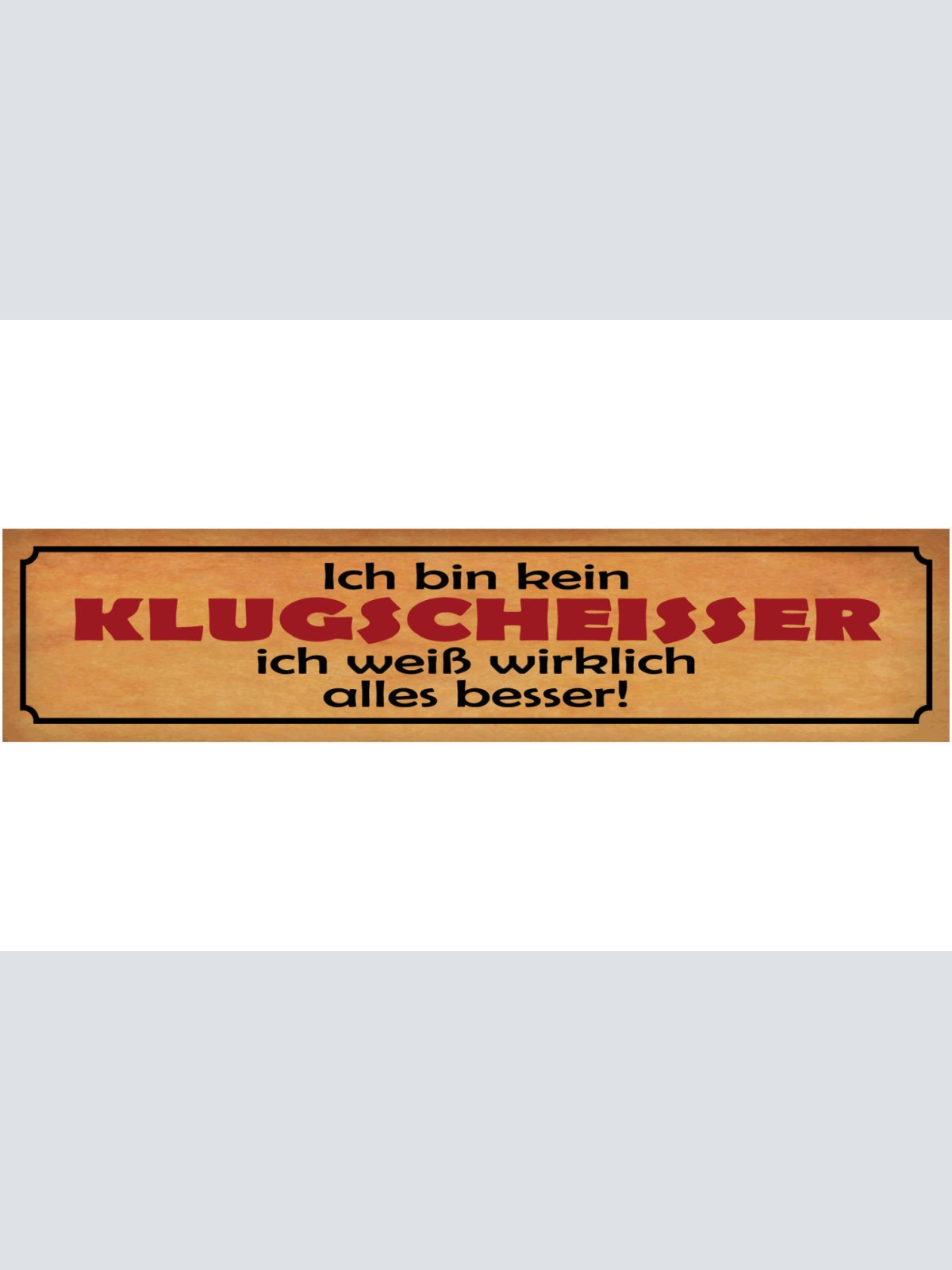 Schild Ich Bin Kein Klugscheisse Ich Weiß Wirklich Alles Besser 46 x 10