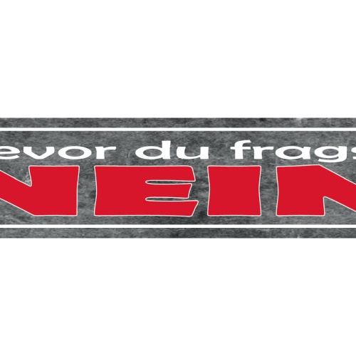 Schild Bevor Du Fragst Nein Ablehnen Nicht Mögen Antwort 46 x 10 Blech od. Holz