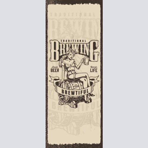 Schild traditional brewing brewtiful beer life bier alkohol 27x10 blech od.holz