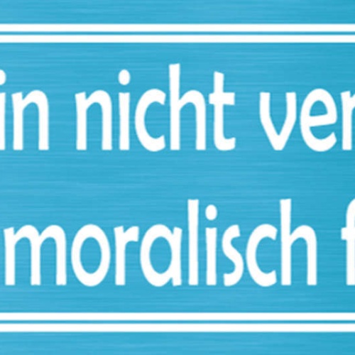 Schild Ich Bin Nicht Versaut Ich Bin Moralisch Flexibel 27x10 Blech od.Holz