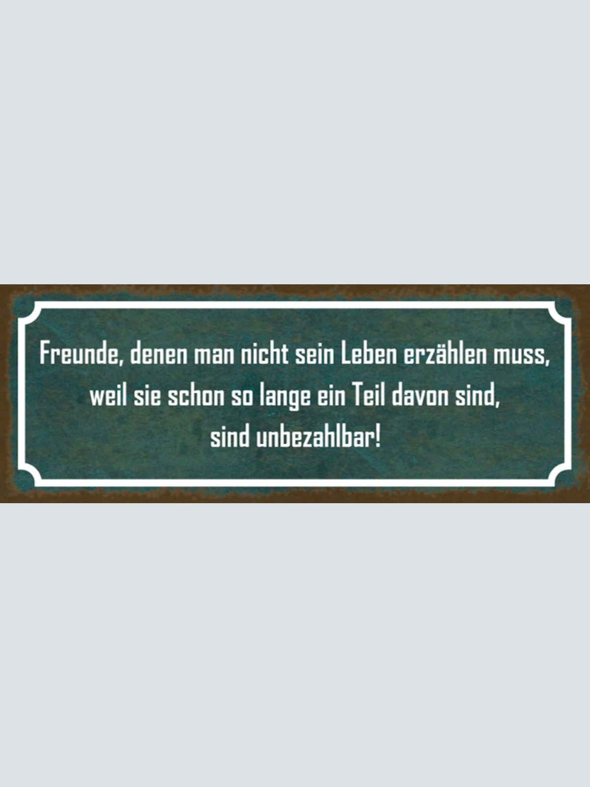Schild Freunde Denen Man Nicht Leben Erzählen Muss Lange Teil Davon Unbezahlbar