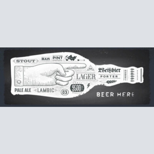 Schild beer here weiß bier lager bar pint pale ale alkohol 27x10 blech od.holz